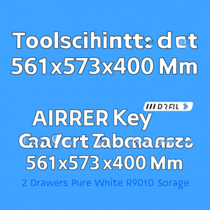 Fami Master Key Comfort <b>Drawer</b> Cabinet 561x573x400 Mm 2 <b>Drawers</b> Pure White Ral9010 <b>Tool</b> Storage - Product Image 3