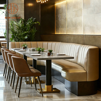 Ron Group – Mobilier de café moderne : Banquette demi-courbe, table et sièges pour restaurant et café