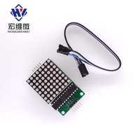 Modul Dot Matrix Hongwei Micro Max7219 Layar Led 8x8 Dengan Kabel DuPont Untuk Proyek Mikrokontroler