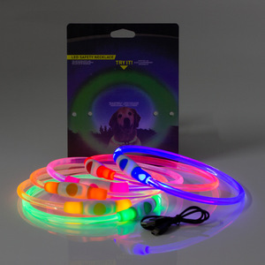 <span class=keywords><strong>Collar</strong></span> LED Recargable por USB para Perros Pequeños y Grandes, <span class=keywords><strong>Collar</strong></span> Luminoso Impermeable con Cintas, Diseño Moderno y Lujoso, para Gatos, Lindo y con Dibujos Animados - Product Image 4