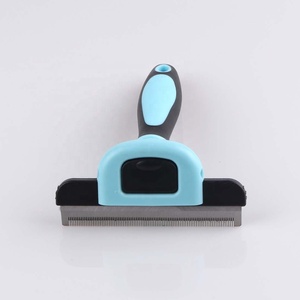 Brosse démêlante professionnelle en plastique et acier inoxydable, écologique et sûre, pour enlever les poils lâches des chiens et chats, petite taille, pour toilettage - Product Image 1