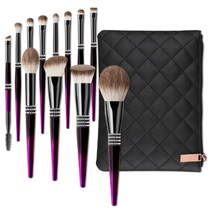 Ensemble de pinceaux de maquillage professionnels en cristal violet mat, pinceaux de maquillage, fard à paupières, Contour, pinceaux cosmétiques - Product Image 2