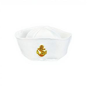 Chapeau <span class=keywords><strong>marin</strong></span> marine Yacht bleu capitaine chapeau avec chapeau de voile blanc pour accessoire de Costume adulte bébé femmes enfant - Product Image 3