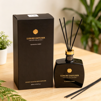 Diffuseur à bâtonnets 200 ml et ensemble cadeau diffuseur à bâtonnets, diffuseur d'arômes de luxe personnalisé, parfum d'ambiance pour la maison