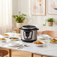 Cuisinière électrique à pression multifonctionnelle numérique intelligente en acier inoxydable OEM 6L 220-240V 1000W, classe A+ écoénergétique, pour la maison