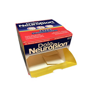 Boîte de présentation de comptoir en papier couché imperméable avec logo personnalisé, type rabattable, pour médicaments, emballage pharmaceutique de luxe