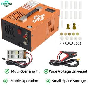 Compresseur d'air portable PCP SolidTop 4500psi 30MPa 300bar refroidi par air <span class=keywords><strong>sans</strong></span> huile 12V 110V 220V pour paintball, plongée sous-marine, pneus de voiture - Product Image 1