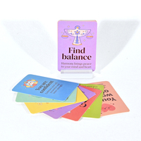 Cartes de citations positives en papier épais de qualité supérieure, design de dessin animé éclatant, contenu imprimé personnalisé, carte d'affirmation pour le soutien mental