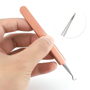 10 pièces Kit d'outils de suppression de points noirs outils de soins de la peau du visage comédon du visage acné aiguille Clip bouton <span class=keywords><strong>pince</strong></span> à épiler ensemble d'extracteur de défauts - Product Image 4