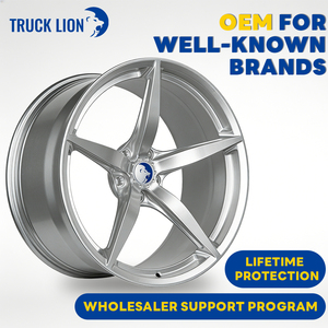Jantes en alliage forgé sur mesure 18-22 pouces, finition argent brossé, 5 branches, pour FI-R, BMW, Audi, Mercedes, <span class=keywords><strong>Porsche</strong></span>, Lexus - Product Image 1