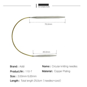 <span class=keywords><strong>Addi</strong></span> Chaussettes/Manches <span class=keywords><strong>aiguilles</strong></span> à tricoter circulaires 110-7 25cm 2.00MM-4.00MM - Product Image 4