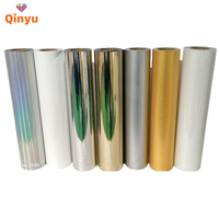 Film de transfert thermique DTF transparent/blanc Qinyu 0,35 mm, rouleau de film de 30 cm pour imprimante UV