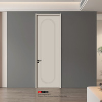 Porte intérieure en bois blanc avec panneau en verre, design moderne pour salon