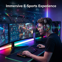 PJT-DEP2522 Casque de jeu sportif pour ordinateur de bureau avec driver dynamique RGB, personnalisé OEM, vente en gros, nouveau modèle 2026, le meilleur