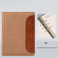 Bureau d'entreprise A5 carnet d'agenda coffret cadeau vert affaires Promotion cadeaux classeur avec fente pour carte stylo anneau couverture en cuir PU