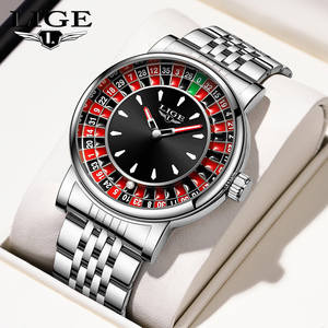 <span class=keywords><strong>นาฬิกา</strong></span>ข้อมือ LIGE LG89161 รุ่น Gambling Plate Luxury Roulette หน้าปัดหมุนได้ สำหรับผู้ชาย กันน้ำ สไ<span class=keywords><strong>ต</strong></span>ล์สปอร์ต คาสิโน ควอตซ์ <span class=keywords><strong>นาฬิกา</strong></span>โป๊กเกอร์ - Product Image 1