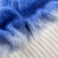 Suéter de Mohair con Cuello Redondo y Degradado Ombre para Hombre, con Logotipo Personalizado, Manga Larga, 4 Colores, OEM, Venta al Por Mayor, Marca Privada, Pedido al Por Mayor