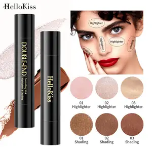 HelloKiss Double head highlighter Toner Stick Pearlescent stereo natural brightening Retouching face shadow makeup