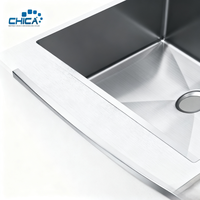 Évier de cuisine commercial en acier inoxydable Calibre 16 Éviers de cuisine profonds et grands à cuvette unique gris