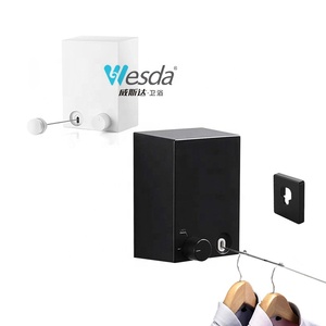 WESDA Corde à <span class=keywords><strong>linge</strong></span> rétractable réglable <span class=keywords><strong>pour</strong></span> l'intérieur/l'extérieur Corde de séchage <span class=keywords><strong>pour</strong></span> l'intérieur/l'extérieur <span class=keywords><strong>pour</strong></span> un séchage pratique - Product Image 1