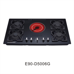강화 유리 전기 요리 스토브 4 가스 스토브 및 1 전기 세라믹 버너 - Product Image 6