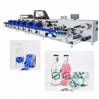Servomoteurs complets 350 450 Web étroit 8 couleurs UV LABEL Horizontal Flexographique Flexo Imprimante Presse Machine d'impression