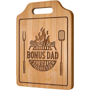 <span class=keywords><strong>Planche</strong></span> à découper rectangulaire en bambou écologique avec gravure laser personnalisée, idéale pour un cadeau d'anniversaire pour <span class=keywords><strong>papa</strong></span> - Product Image 1