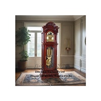 Horloge de sol en bois massif Hermle, mouvement mécanique allemand, triple sonnerie, design antique de luxe - Magnifique horloge pour salon