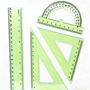 Juego de Reglas de Papelería de Colores para Estudiantes, 4 Piezas, con Regla Recta, Regla Triangular y Transportador, Ideal para Estudiantes Escolares - Product Image 6