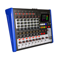 Mixer Audio Digital 6 Saluran dengan Pemutar MP3 BT USB OTG 48V Phantom Power LCD 2,8 Inci untuk Panggung Bar KTV Rekaman Rumah