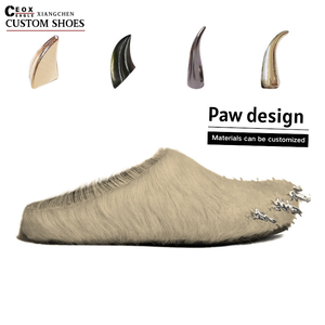 Thiết Kế Phụ Nữ Gấu Bông Sang Trọng Cho Dép Trong Nhà Mùa Đông Lông Nhà Slide Tùy Chỉnh Claw Mules Cho Phụ Nữ Mềm Mại Và Ấm Áp - Product Image 2