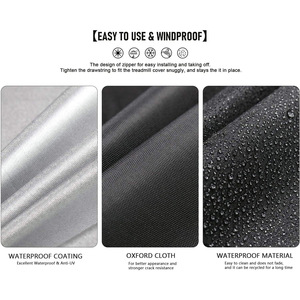 <b>Treadmill</b> Protective Cover Black Polyester Outdoor <b>Portable</b> Dust Cover for Gym Equipment - Product Image 5