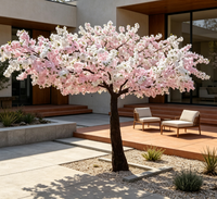 Guirlande de glycine blanche artificielle pour décoration de mariage en gros, fleurs de cerisier suspendues au plafond