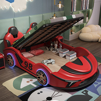 Cama Infantil Blanca de Alta Calidad, Diseño Moderno y Minimalista, Tapizada en Cuero PU, Popular Cama para Niño con Barandilla