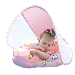 Flotador de natación inflable de PVC para bebés para <span class=keywords><strong>3</strong></span>-72 <span class=keywords><strong>meses</strong></span> Anillo de cintura para niños con dosel para uso en <span class=keywords><strong>piscina</strong></span> - Product Image 1