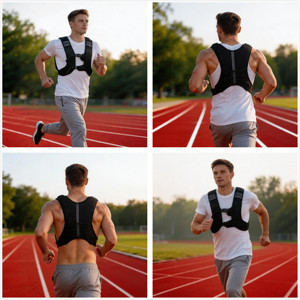 Chaleco con Peso Ajustable de Neopreno con Tiras Reflectantes, Chaleco de Entrenamiento de Fitness con Hierro - Product Image 3