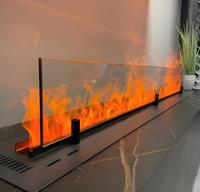 Cheminée électrique moderne Sefire avec insert LED, commande par application, thermostat réglable, protection contre la surchauffe, efficacité énergétique