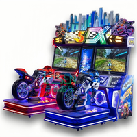 Machine d'arcade de course moto commerciale 2 joueurs en promotion, simulateur de conduite de moto à monnayeur pour centres d'arcades intérieurs