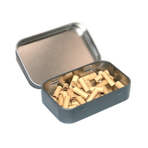 <span class=keywords><strong>Petit</strong></span> étui à cigarettes à couvercle à charnière personnalisé Cadeau Bonbons Menthe Stockage Conteneur rectangulaire Boîte en métal - Product Image 2