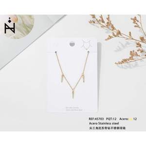 Collier en acier inoxydable avec pendentif triangulaire aiguisé Ziye, couleur or, bijoux tendance - Product Image 1