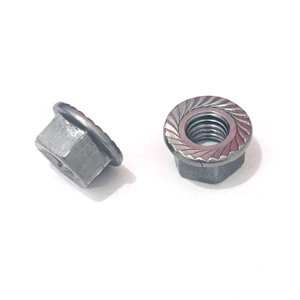 Tuerca hexagonal de un metro M8 cincada DIN6923 con arandela de seguridad - Product Image 2