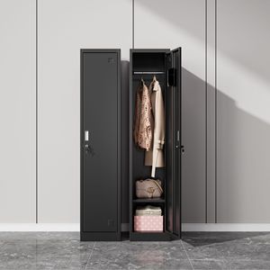 Armoire métallique Yan'en à une seule porte DZ-CYG, rectangulaire, 2 niveaux, ignifuge, pour le rangement de bureau, organisateur de vêtements - Product Image 4