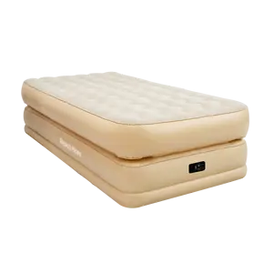 King-Size-Luftmatratze mit und ohne eingebaute Pump-Schlafzimmermöbel aufblasbares Bett Flocking-PVC-Luftmatratze