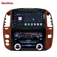 Radio de Coche Android de Pantalla Dual Navihua con Pantalla de Control de Clima para Toyota Land Cruiser LC100 para Lexus LX470 2004-2006 GPS