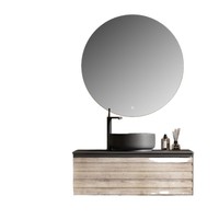 Meuble-lavabo de salle de bain moderne de luxe CE personnalisable avec lavabo en céramique, miroir intelligent et armoire murale – Australie