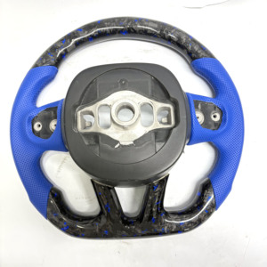 Volante Personalizado de Fibra de Carbono Azul para Dodge Charger Challenger Hellcat Charger Durango SRT <span class=keywords><strong>RT</strong></span> GT - Product Image 6