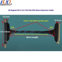 Câble d'extension Riser GPU 90 degrés PCI-E 4.0 16X vers X16 pour carte graphique GEN4, 0.4M 0.5M 0.6M, pour serveur IA RTX4080 RTX4090
