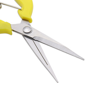 Sécateur de jardin en acier inoxydable, manche en caoutchouc jaune-vert, coupe manuelle pour usage en jardinage - Product Image 3