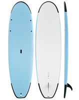 Planche de surf IXPE Soft Top avec logo personnalisable, fond rigide en époxy sous vide, fibre de verre, mousse EPS écologique, garantie 1 an, résistante à l'eau