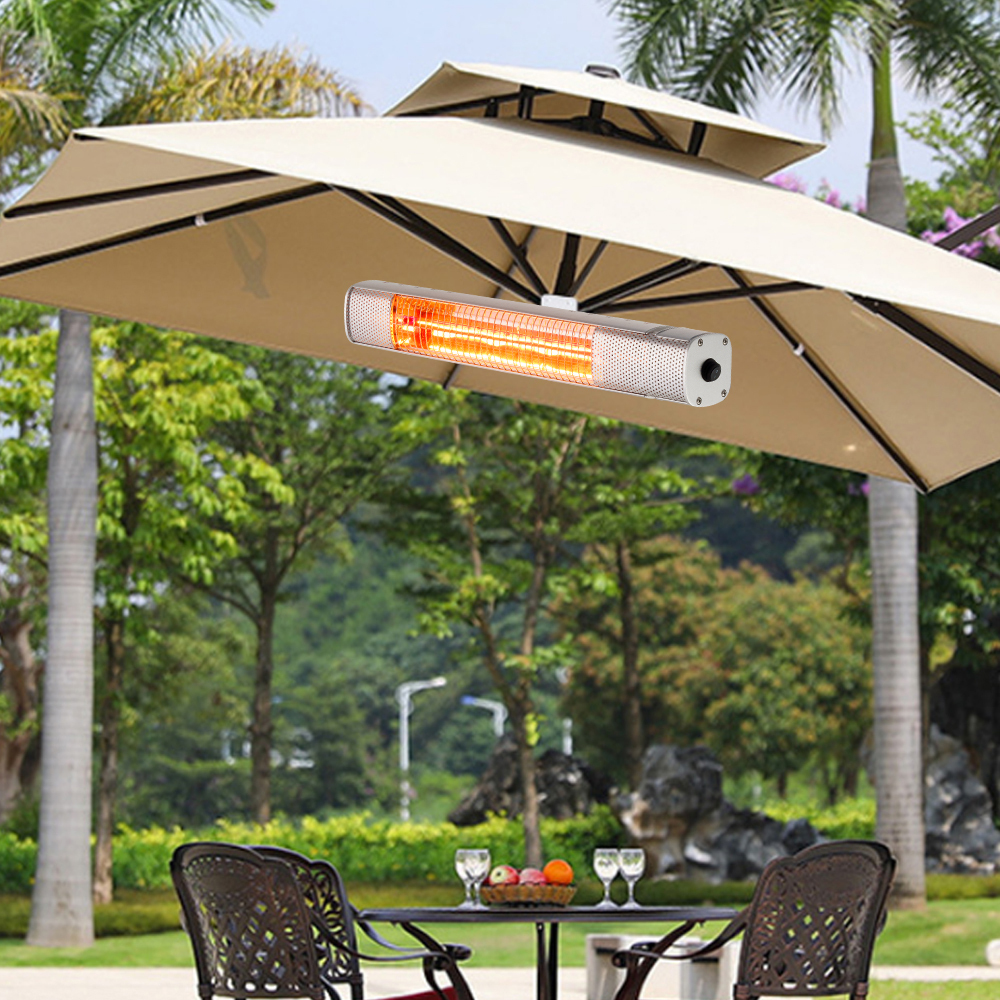 WEIYE SEPAT 1000W Electric Digital Patio Heater SF-101 Overheat Protection Lighting Halogen Heating Element Easy Ceiling